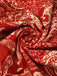 Rot 1970er Paisley Hohl Spaghetti Träger Badeanzug