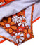 Braun 1960er Bohemien Psychedelisch Blumen Badeanzug