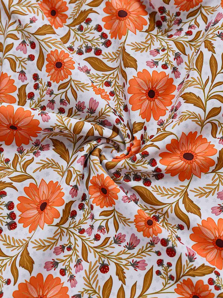 Khaki 1950er Blumen Schlüsselloch Badeanzug