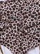 Braun 1940er Leopard Hohl Kordelzug Bademode