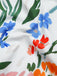 Mehrfarbig 1960er Gemalt Blumen Bandeau Badeanzug