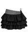 Grau 1960er Streifen Netz Bogen Gestuft Cover-Up Rock