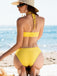 1950er Uni Halter Cut-Out Einteiliger Badeanzug