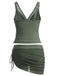 60er Tankini-Set & Cover-Up mit Mesh und Raffungen
