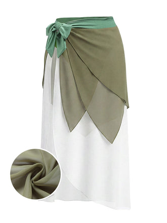 70er Sarong & Cover-Up mit Taillenbinde und Chiffon