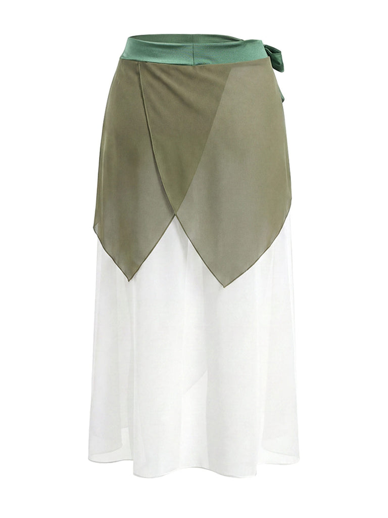 70er Bikini-Set & Cover-Up mit Triangle und Chiffon