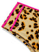 Braun 1950er Leopard Halter Farbblock Bikini Set