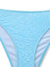 Hellblaues Tankini-Set im Stil der 1950er Jahre mit Neckholder, Rüschen und Schleife, 6-teilig