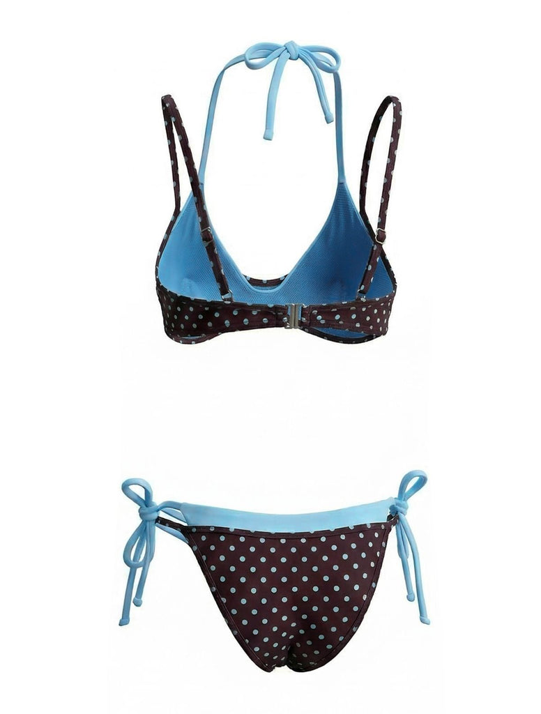 1980er Zweiteiler-Optik Seitlich zum Binden Bikini Set