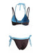 1980er Zweiteiler-Optik Seitlich zum Binden Bikini Set