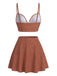 Tankini-Set mit Polka-Dots und Bügeln aus den 1950er Jahren, 3-teilig