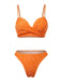 Weinrot 1950er Polka Dot Hohe Taille Bikini Set & Cover-Up