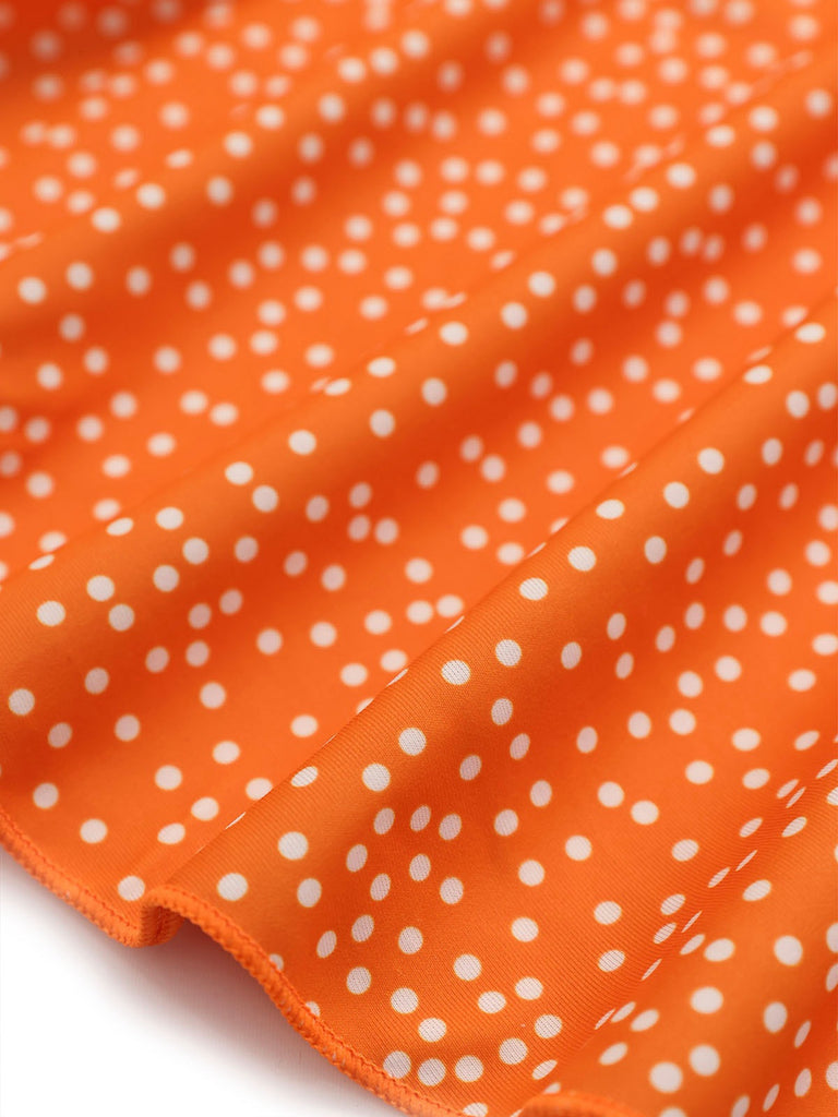 Weinrot 1950er Polka Dot Hohe Taille Bikini Set & Cover-Up