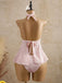 Weiß 1950er Strukturiert Blumen Halter Tiefer V Tankini Set