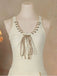 Beige 1930er Uni Schnürung Badekleid
