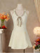 Beige 1930er Uni Schnürung Badekleid
