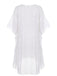 70er Cover-Up im Boho-Stil mit Häkelarbeit und Quadrat-Muster