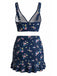 40er Bikini-Set & Cover-Up mit Rüschen und Blumen