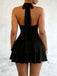 80er Minikleid mit Neckholder und offenem Rücken