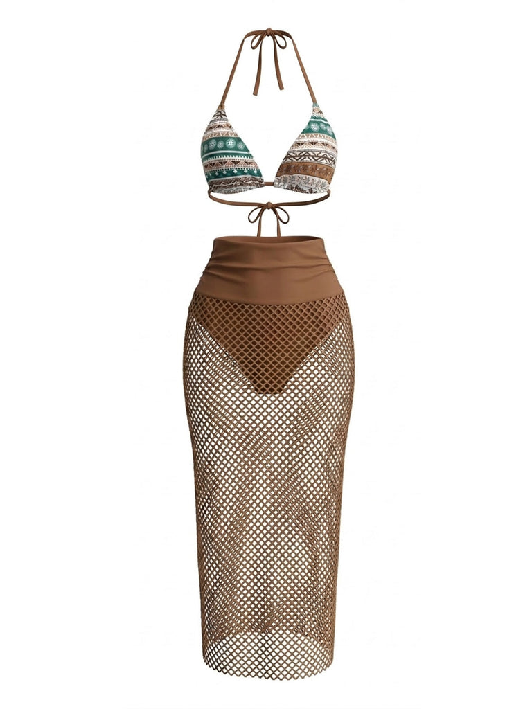 80er Boho Bikini-Set & Cover-Up