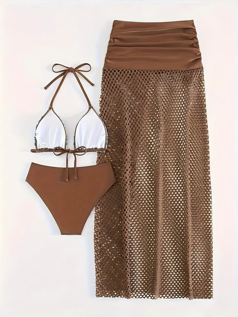 80er Boho Bikini-Set & Cover-Up