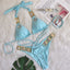 80er Bikini-Set & Shorts mit Neckholder und Hohe Taille
