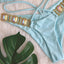 80er Bikini-Set & Shorts mit Neckholder und Hohe Taille