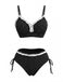 80er Bikini-Set mit Neckholder und Rüschen