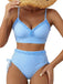 80er Bikini-Set mit Neckholder und Rüschen