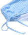 Blau 1950er Spaghetti Träger Plaids Badeanzug