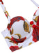 Rot 1940er Halter Roses Badeanzug