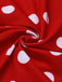 Rot 1950er Polka Dot Patchwork Halter Badeanzug