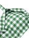 Grün Grau 1940er Halter Plaids Bikini Set