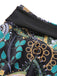 1950er Farbblock Blumen Halter Badeanzug