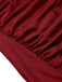 Rot 1950er Solide Halter Falten Badeanzug