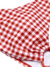 Rot 1950er Halter Herz Plaids Badeanzug