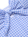 Blau 1950er Plaid Knotenträgern Badeanzug