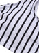 Weiß & Grün 1930er Streifen Schultergurt Badeanzug