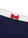 Dunkelblau 1970er Sailor Kragen Bogen Badeanzug