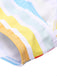 Multicolor 1960er Regenbogen Streifen Halter Badeanzug