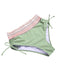 1970er V-Ausschnitt Patchwork Hohe-Taille Bikini