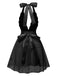 1950er V-Ausschnitt Halter Spitze Transparenter Nachthemden