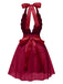 1950er V-Ausschnitt Halter Spitze Transparenter Nachthemden