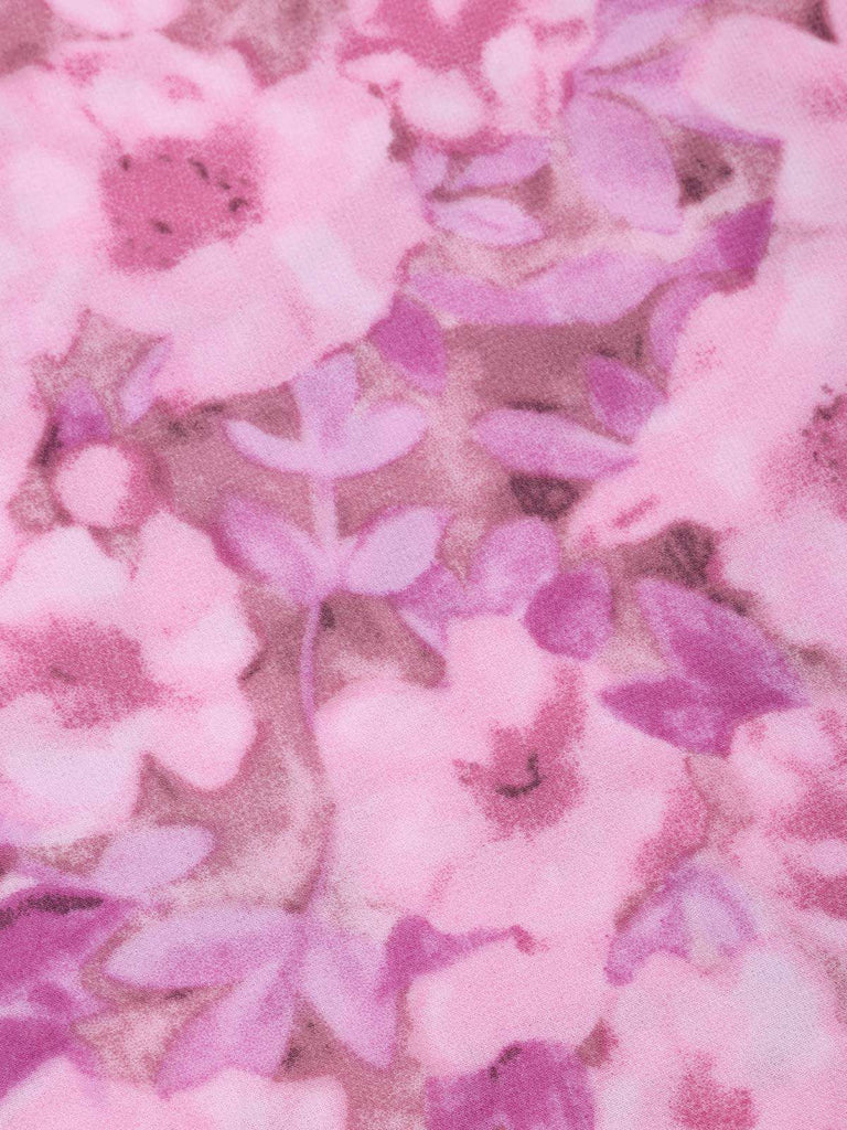 [Vorverkauf] Lila 1960er Psychedelic Blumen Spitze Patchwork Nachthemd