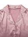 1930er Solide Federbesatz Satin Pyjama Set