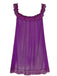 Schwarz 1950er Bogen Spitze Besatz Netz Babydoll Nachthemd