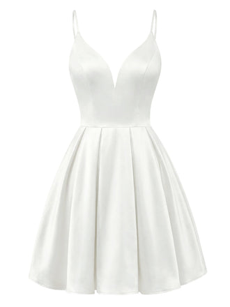 [Vorverkauf] Weiß 1960er Engel Flügel Satin Plissiertes Nachthemd