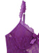 3PCS Lila 1980er Spitze Dessous Set mit Strümpfe