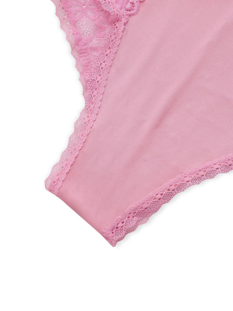 1970er Spitze Transparent Blüten Rüschen Besatz Dessous Set