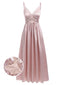 Rosa 1930er Uni Spitze Satin Nachthemd
